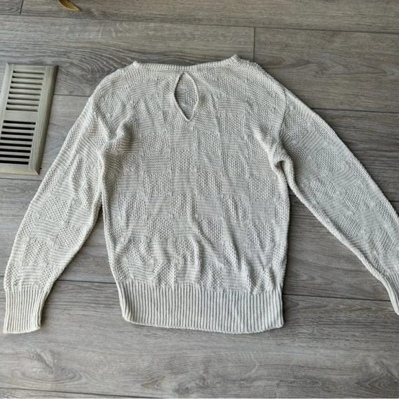 Limitex Paris Linen Blend Keyhole  Back Dolman Sleeve Sweater - Picture 11 of 14